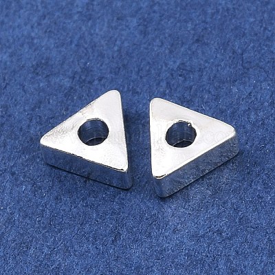 真鍮ビーズ  三角形  銀  4x4.5x2mm  穴：1.4mm&nbsp;KK-H250-02B-S-1