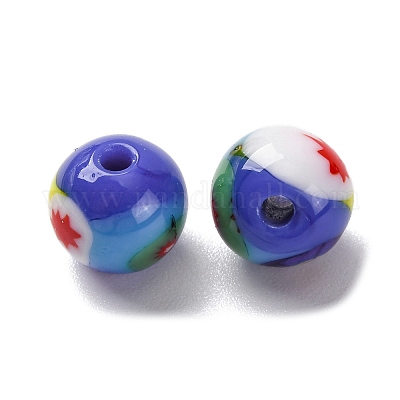 Handmade Millefiori Lampwork Beads&nbsp;LAMP-R003-02A-05-1