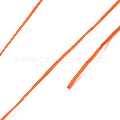 フラット弾性クリスタルストリング  弾性ビーズ糸  ストレッチブレスレット作り用  レッドオレンジ  0.8mm  約10.93ヤード（10m）/ロール&nbsp;EW-O001-02F-1