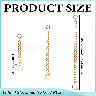 6Pcs 3 Styles 304 Stainless Steel End with Chains&nbsp;FIND-UN00027-1