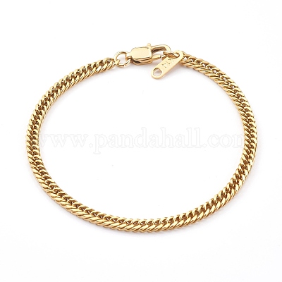 14k Yellow Gold 3.5mm Cuban Link Curb Chain Bracelet - 8.5 Inches - Men's