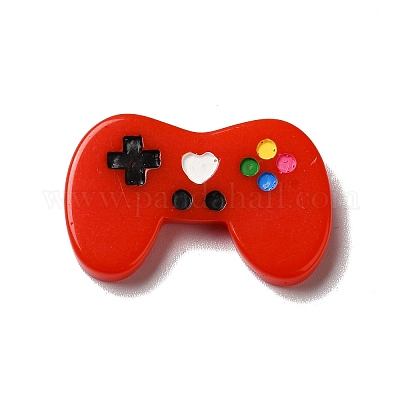 オペーク樹脂カボション  ゲームコントローラ  ミックスカラー  28x17.5x4mm&nbsp;CRES-M014-23-1