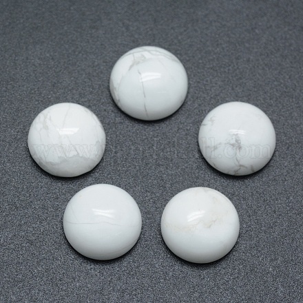 Natural Howlite Cabochons&nbsp;G-P393-R32-10mm-1