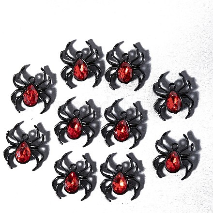 Halloween Alloy Rhinestone Pendants&nbsp;PW-WG39EB4-01-1