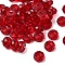 K9 Glass, Imitation Austrian Crystal Beads, Grade AAA, Faceted, Flat Round, Dark Red, 8x3.5mm, Hole: 0.9~1mm