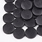 Natural Pear Wood Beads, Dyed, Flat Round, Black, 15x4mm, Hole: 1.8mm