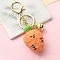 Resin Keychain, Vegetable and Fruit Theme, Carrot, Pendant: 56x34mm
