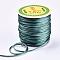 Nylon Satin Rattail Cords, Beading Threads for Bracelet Jewelry Making Chinese Knot Macrame Craft, Dark Sea Green, 1.5mm, about 49.21 yards(45m)/roll