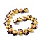 Handmade Porcelain Beads, Hand Painted Ceramic Beads, Fish, Yellow, 17~18x21~22x7~7.5mm, Hole: 2mm