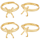 4Pcs Adjustable Brass Ring Components&nbsp;FIND-BBC0002-51B-1
