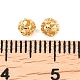 真鍮ビーズ  中空ラウンド  ゴールドカラー  4x3.5mm  穴：1.4mm&nbsp;KK-H250-03A-G-3