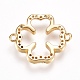 Brass Micro Pave Cubic Zirconia Links&nbsp;ZIRC-K073-09-01G-2