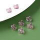 透明なアクリルビーズ  ハート  ピンク  8x8.5x5.5mm  穴：2.5mm  約2030個/500g&nbsp;MACR-S373-95-B07-6
