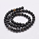 Natural Black Agate Bead Strands&nbsp;G-G962-16mm-12-A-2