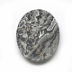 Natural Black Silk Stone/Netstone Cabochons&nbsp;G-R004-15A-3
