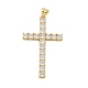 Brass Micro Pave Cubic Zirconia Pendants&nbsp;KK-P293-28G-1