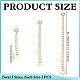 6Pcs 3 Styles 304 Stainless Steel End with Chains&nbsp;FIND-UN00027-3
