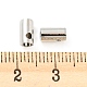 メッキ真鍮コードの端をラック  コラム  プラチナ  6.8x3.7mm  穴：1.6mm&nbsp;KK-H449-11P-3