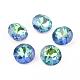 Pointed Back & Back Plated Glass Rhinestone Cabochons&nbsp;RGLA-J012-10mm-001SP-1