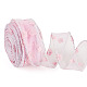 20mのポリエステルリボン  花  ピンク  1-5/8インチ（40mm）&nbsp;SRIB-TA0001-30A-1