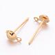Earring Stud Ear Nail Iron Half Ball Post Earring Findings&nbsp;X-E219-G-2