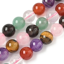 Natural Mixed Gemstone Beads Strands&nbsp;G-P574-A02-8mm