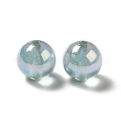 UV Plating Transparent Rainbow Iridescent Acrylic Beads&nbsp;OACR-D010-01H