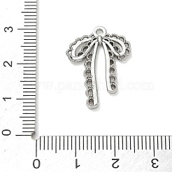 合金ペンダント  ちょう結びのチャーム  プラチナ  23x17.5x2.5mm  穴：1.4mm&nbsp;AL-CBA5B8E-07P