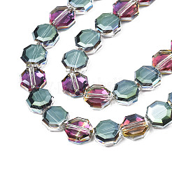 Electroplate Translucent Glass Beads Strands&nbsp;X-EGLA-N002-27-D02