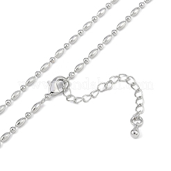 Rack Plating Brass Oval Link Chain Necklaces for Women&nbsp;NJEW-K382-13A-P