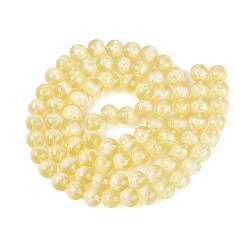 Transparent Half Spray Painted Glass Beads Strands&nbsp;LS-GLAA-Q110-02A-01