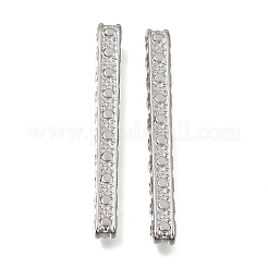 真鍮のスペーサーバー  長方形  プラチナ  32x3x3mm  穴：1.5mm&nbsp;KK-N290-28P