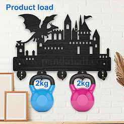 Wood & Iron Wall Mounted Hangers&nbsp;HJEW-WH0055-110