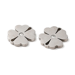201 Stainless Steel Crystal Rhinestone Connector Charms&nbsp;STAS-Q216-08P