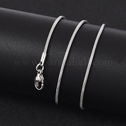 Tarnish Resistant 1.5mm 316 Surgical Stainless Steel Snake Chain Necklaces&nbsp;STAS-D064