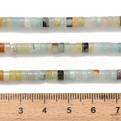 天然フラワーアマゾナイトビーズ連売り  ディスク  ヒシビーズ  4x2~2.5mm  穴：0.7mm  約158~160個/連  14.96''~15.16''（38~38.5センチメートル）&nbsp;G-Z110-A06-2x4mm-02