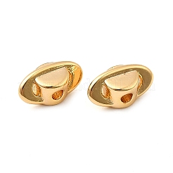 真鍮ビーズ  惑星  ニッケルフリー  長持ちメッキ  18KGP本金メッキ  7.5x3.5x3.5mm  穴：1.2mm&nbsp;KK-D407-10G