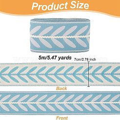 5M Polyester Jacquard Leaf Ribbon&nbsp;OCOR-OC0001-72