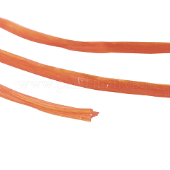 フラット弾性クリスタルストリング  弾性ビーズ糸  ストレッチブレスレット作り用  レッドオレンジ  0.8mm  60 m /ロール&nbsp;X-EW-O001-01O