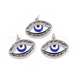Brass Micro Pave Cubic Zirconia Pendants&nbsp;KK-A181-VB777-1