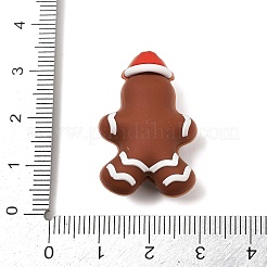 シリコンビーズ  焦点ビーズ  クリスマステーマ  カラフル  ジンジャーブレッドマン  29.5x19.5x12.5mm  穴：3mm&nbsp;LS-SIL-I017-01H