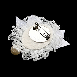 Romantic Classic Polyester Lace Bowknot Brooch for Women&nbsp;JEWB-B011-02B