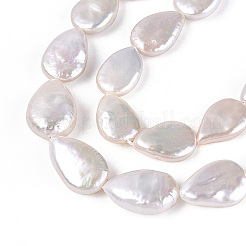 Baroque Natural Nucleated Pearl Keshi Pearl Beads Strands&nbsp;PEAR-S020-Z07