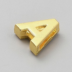 合金ラインストーンペンダント  金色の文字チャーム  文字a  12x11.5x4.5mm  穴：1.5x8mm&nbsp;FIND-WH00670-40G-A