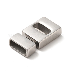 Tarnish Resistant 304 Stainless Steel Magnetic Clasps with Glue-in Ends&nbsp;STAS-P325-01P