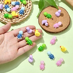 25Pcs 5 Styles Mini Tortoise & Duck Resin Display Decorations&nbsp;RESI-YW0001-61