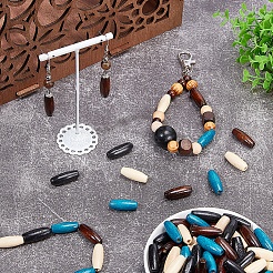 160Pcs 4 Colors Dyed Natural Wood Beads&nbsp;WOOD-SP0001-88