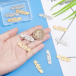 12Pcs 2 Colors 304 Stainless Steel Pendants&nbsp;STAS-UN0033-82