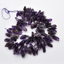 Natural Amethyst Nuggets Beads Strands&nbsp;G-I137-03A
