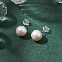 Natural Pearl Ear Studs&nbsp;EJEW-P286-30P
